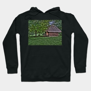 village building painting, oil painting, nature Hoodie